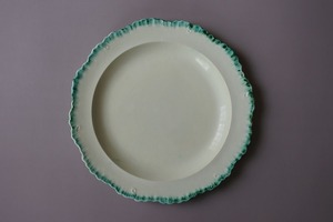 18th C. French Creamware Plate, Chantilly A