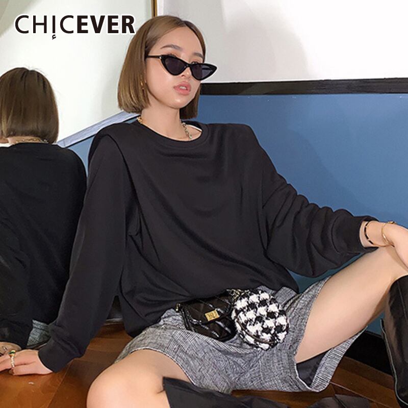 CHICEVERスウェットシャツレディースOネック長袖ルーズニットプルオーバー秋のスウェットシャツ2020タイド ロング オータム 秋物 6base532335530422