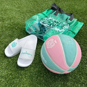 APPLEGANG ASYMMETRIC SLIDES ホワイト×ティファニー