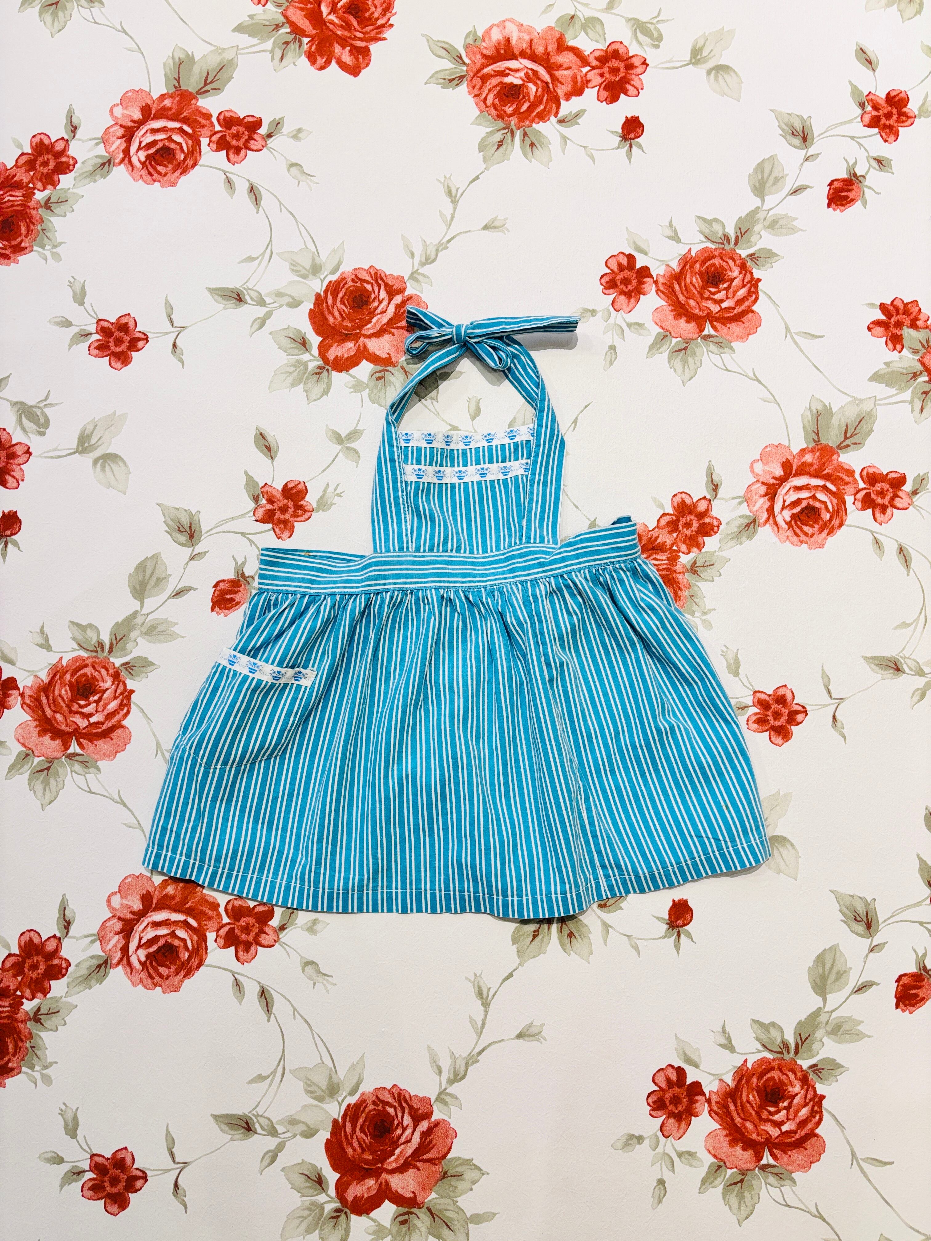 【kids vintage】apron tunic. / about2-3y