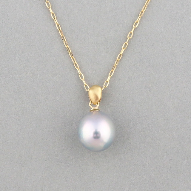 Akoya baroque pearl necklace 〈Natural gray〉