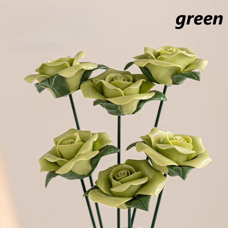 造花薔薇の置物 造花 バラ 薔薇 6本セット おしゃれ かわいい インテリア フェイク