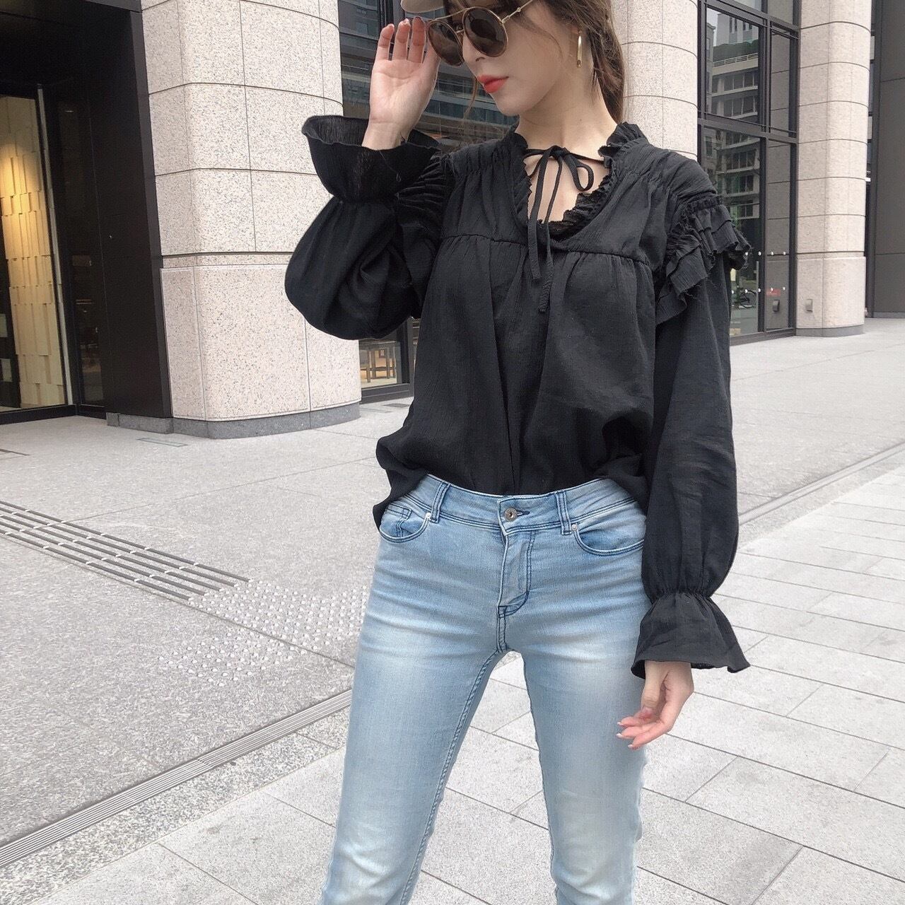 2Way Romantic blouse /black(予約商品4月下旬から5月上旬発送予定)