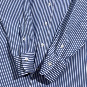 GLENOVER グレンオーバー ストライプ BD 長袖 ドレスシャツ サイズ L /ホワイト×ブルー/メンズ