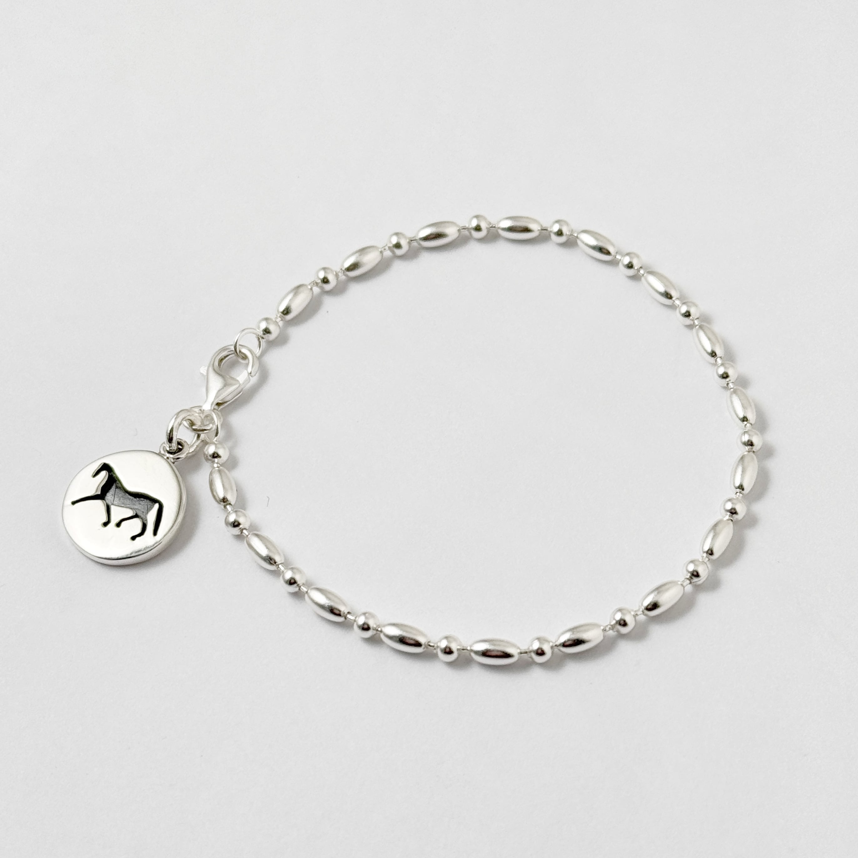 Lagoon Original ホースコイン& 変形ライス ブレスレット 17cm/19cm うま