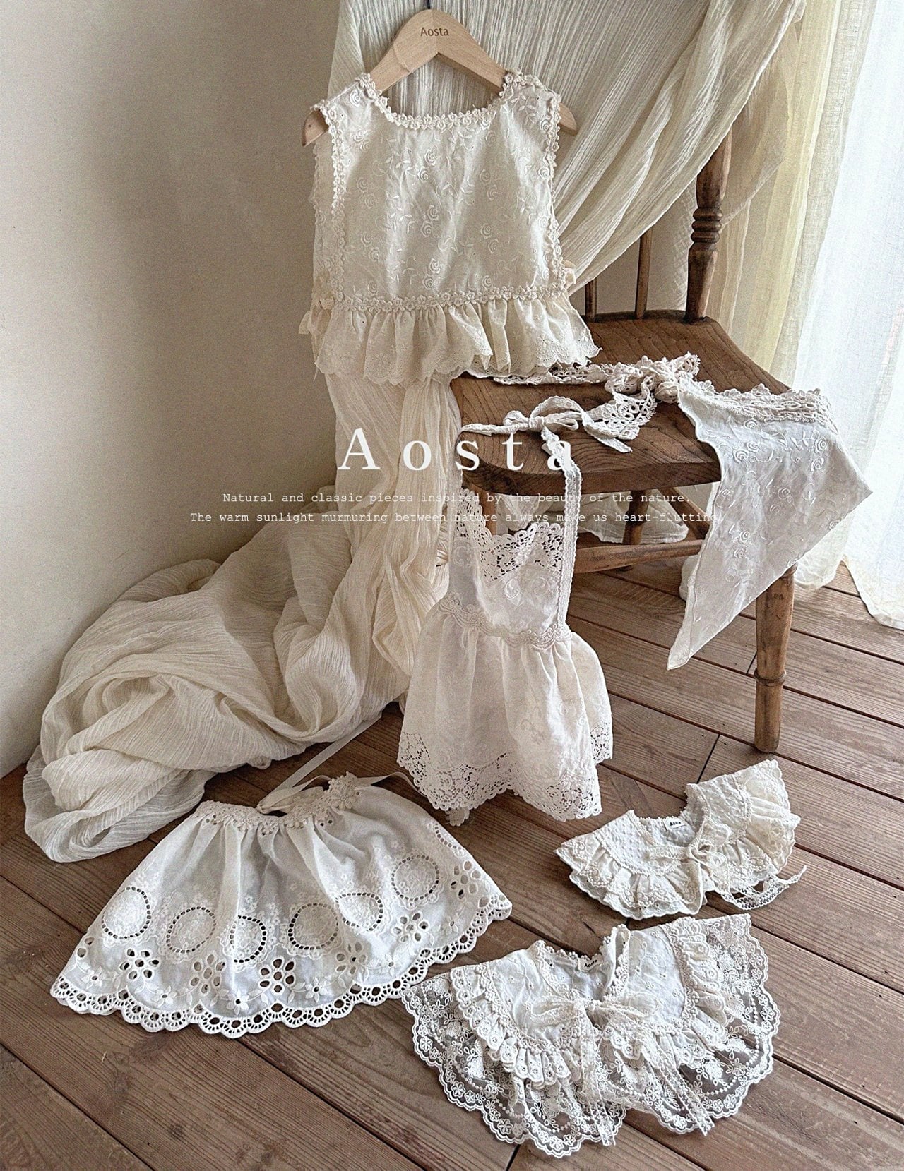 sold out»«Aosta» Lace apron レースエプロン | 子供服 capucapu