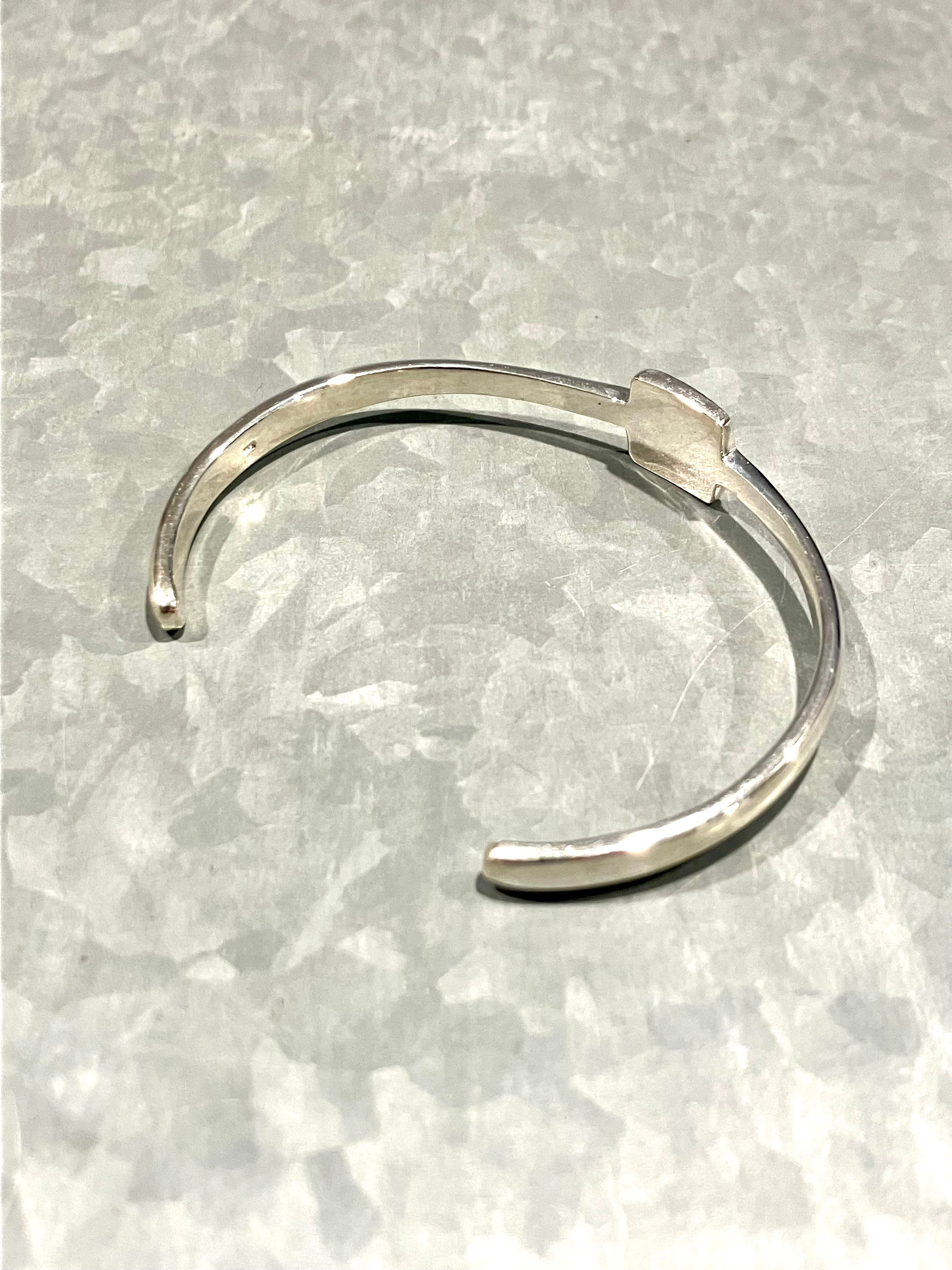eofm silver bangle square Onyx【別注】 | MEN'S SELECTION