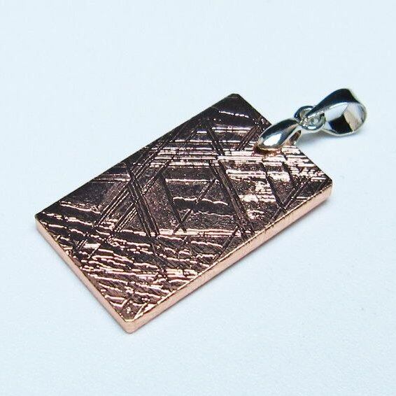 ギベオン ペンダント 隕石 メテオライト ピンクゴールド 一点物 おまかせ便 112-13514