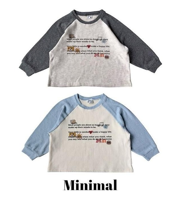 【取寄/韓国直送】MINIMALプリントラグランTシャツ｜秋服｜韓国子供服｜26/AT