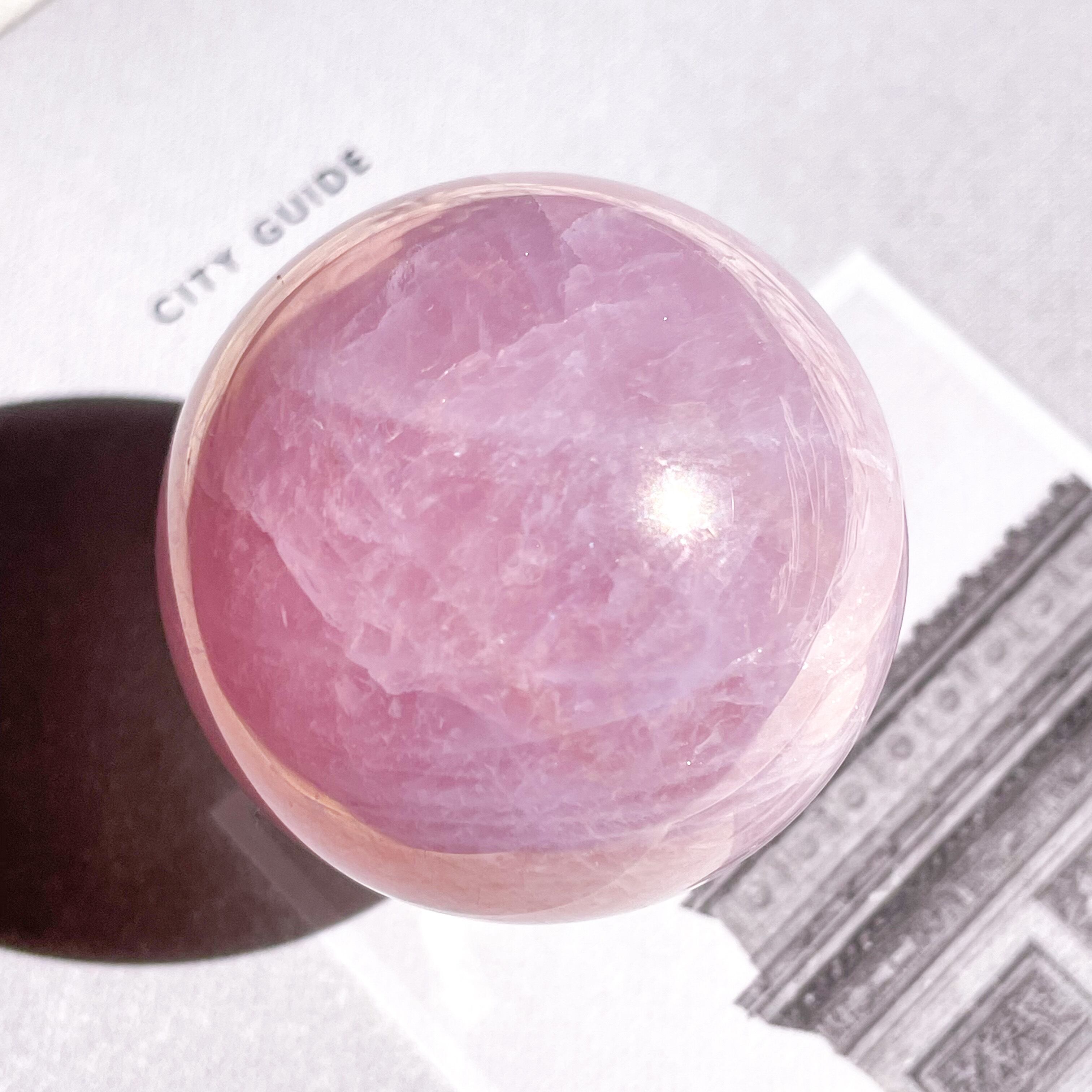 Aura Rose Quartz Sphere 10 ✧ オーラローズクォーツ