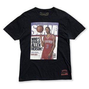 Allen Iverson 【Philadelphia 76ers】 SLAM Printed T-Shirt. Mitchell & Ness