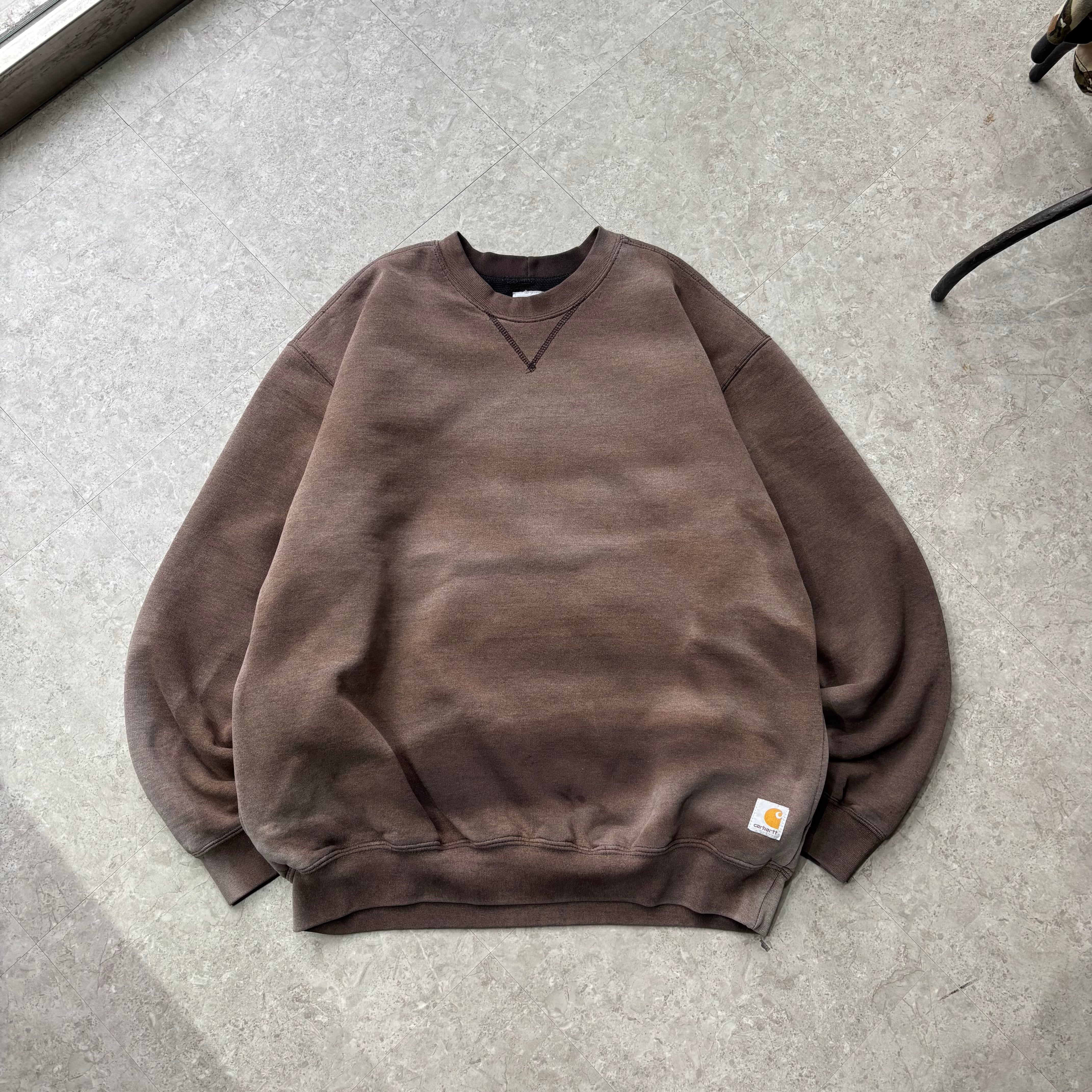 Good sunfade!!! 00s Carhartt "Lining × pocket" double face sweat【仙台店】