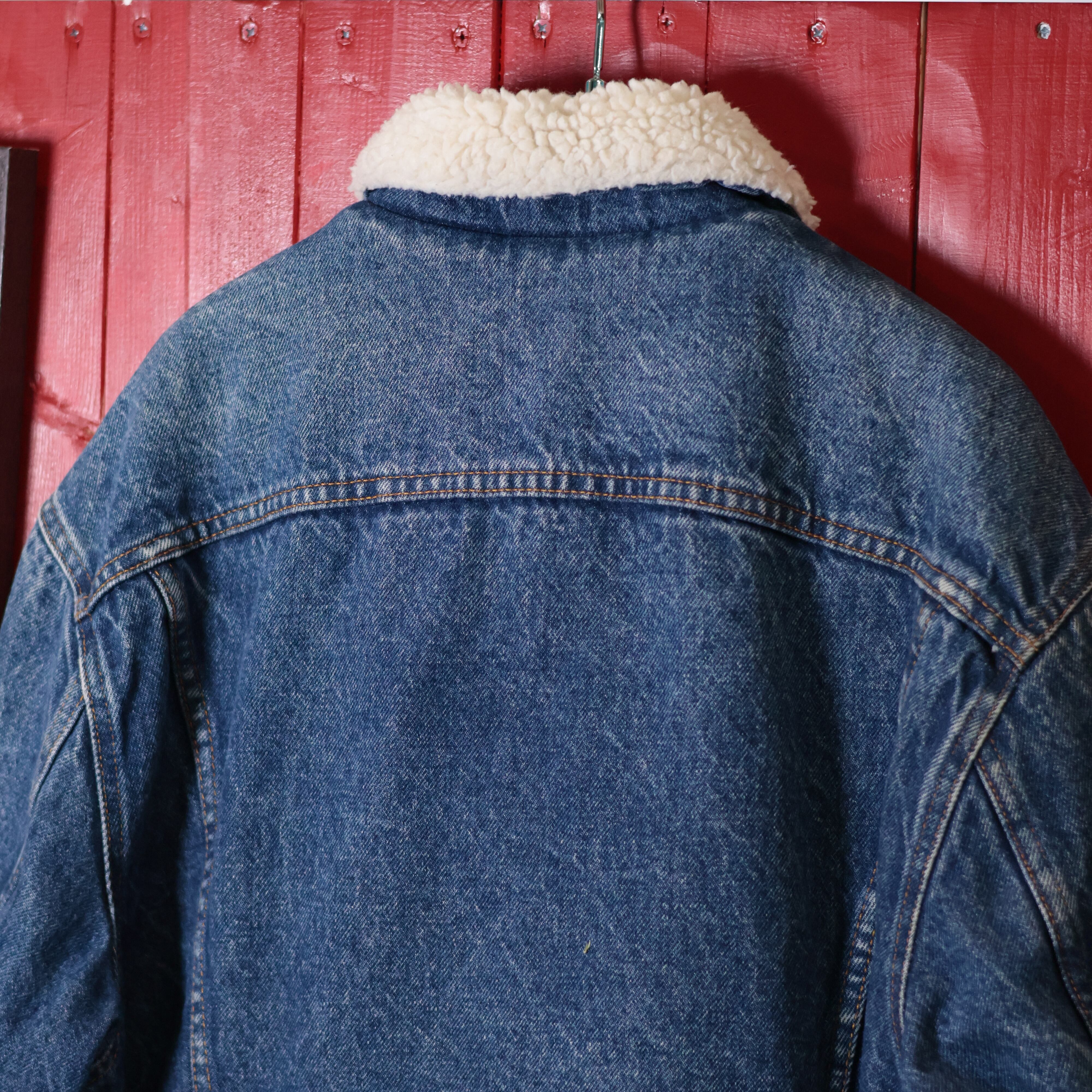 デニムジャケット 80s〜USA製 Levi's 70608 ボアデニムジャケット 濃紺 44 リーバイス