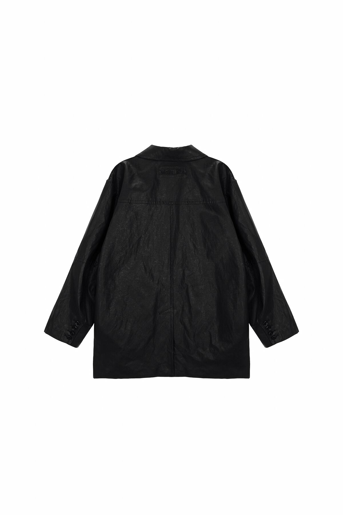 Matin Kim] POCKET LEATHER MIDI JACKET IN BLACK 正規品 韓国ブランド