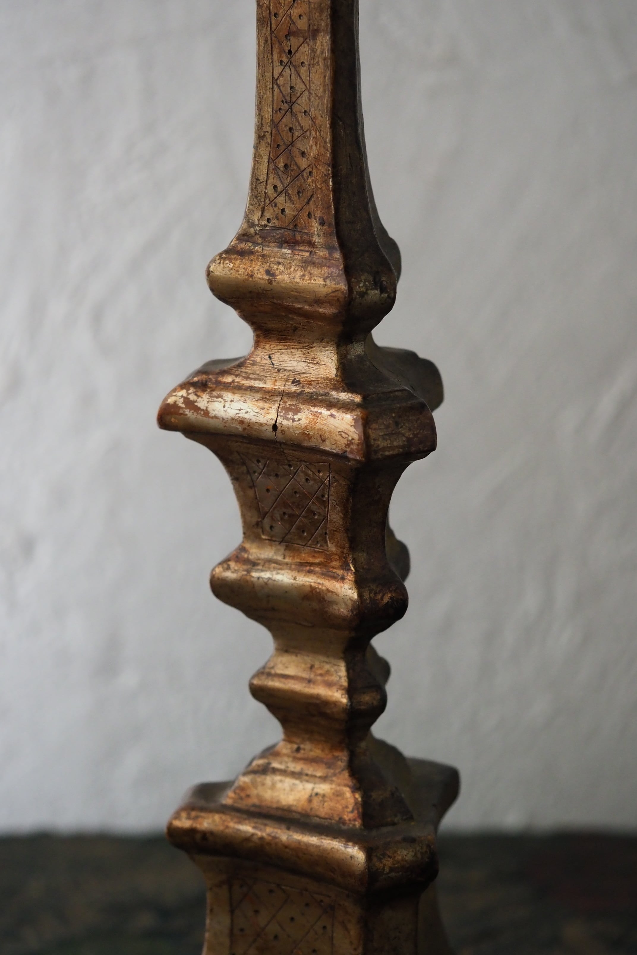 燭台 一対 木製 アンティーク コレクション アンティーク 教会の燭台 No.2-antique candle stand