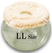 【LLサイズ】アイボリー　チンチラ　デグー　砂浴び容器　飛び散り防止　ブラッシング効果  Chinchilla's glass ball for dust bath [LLsize] fluffy ring is [ ivory color] .
