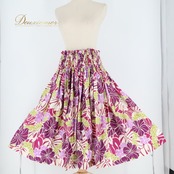 フラダンス 衣装 PauSkirtShop パウスカートショップ パウスカート パープル系 日本製 プルメリア柄 ハイビスカス柄 カラフル かわいい 華やか 鮮やか 明るい 紫 黄緑 白 ハワイアン アロハ フラ ダンス レッスン 練習 グリーン系 ホワイト系