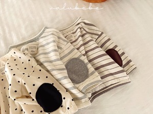 【valu bebe】 オールデイふっくらコットンT／グレーST（70〜90cm）