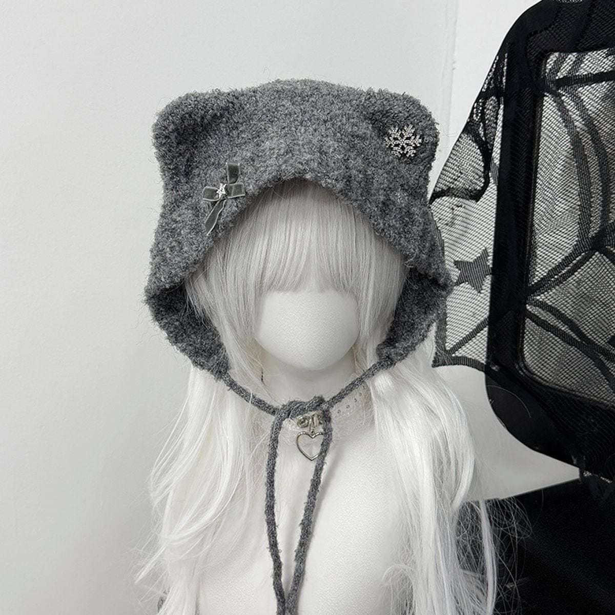 猫耳クリスタルスノーニット帽 | Maiden's Rêve