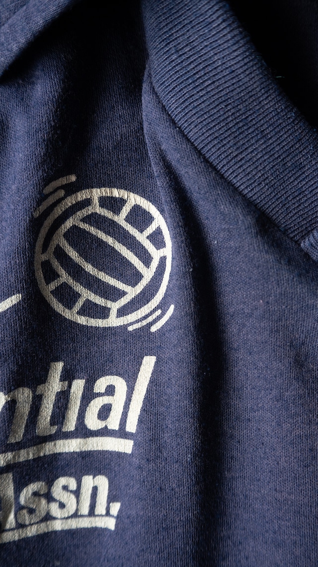 "ASICS TIGER" '80s vintage V-neck pullover