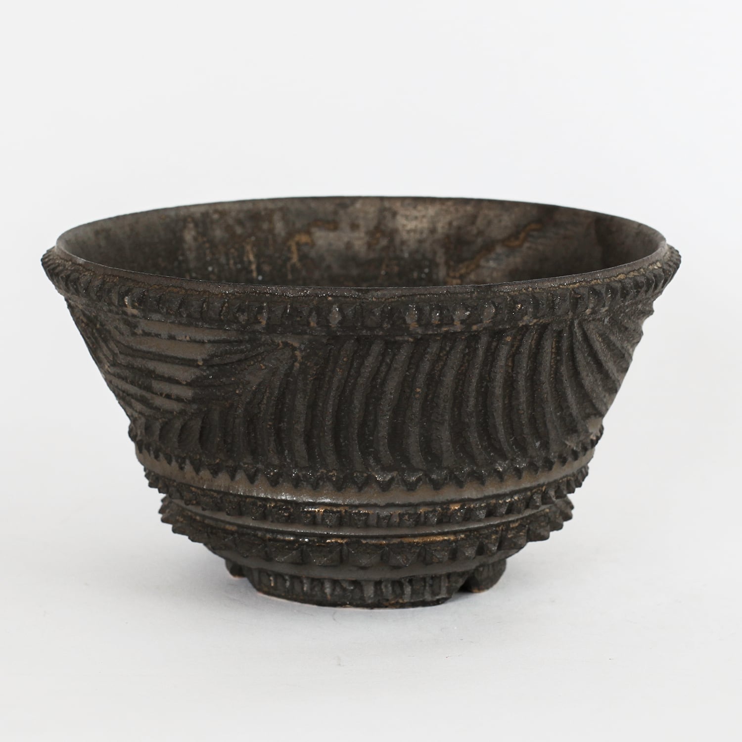 新里竜子 新里竜子さん やちむん 植木鉢 ゴールド