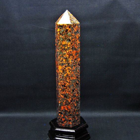 1.3Kg ユーパーライト 六角柱 台座付属 一点物  152-2996