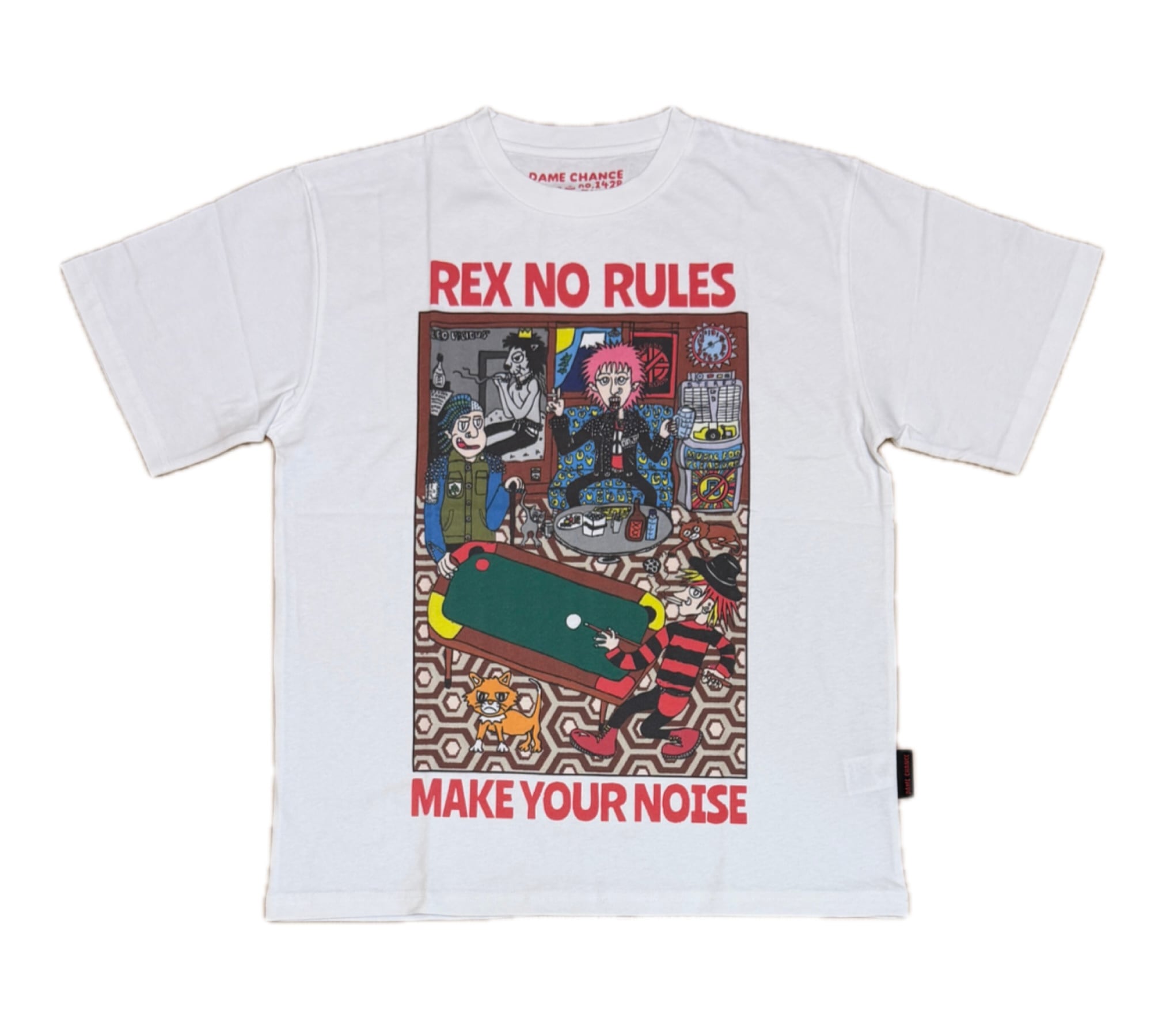 REX Tee White×Red | dame chance