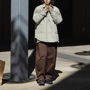 Wide leg tuck pants 0369