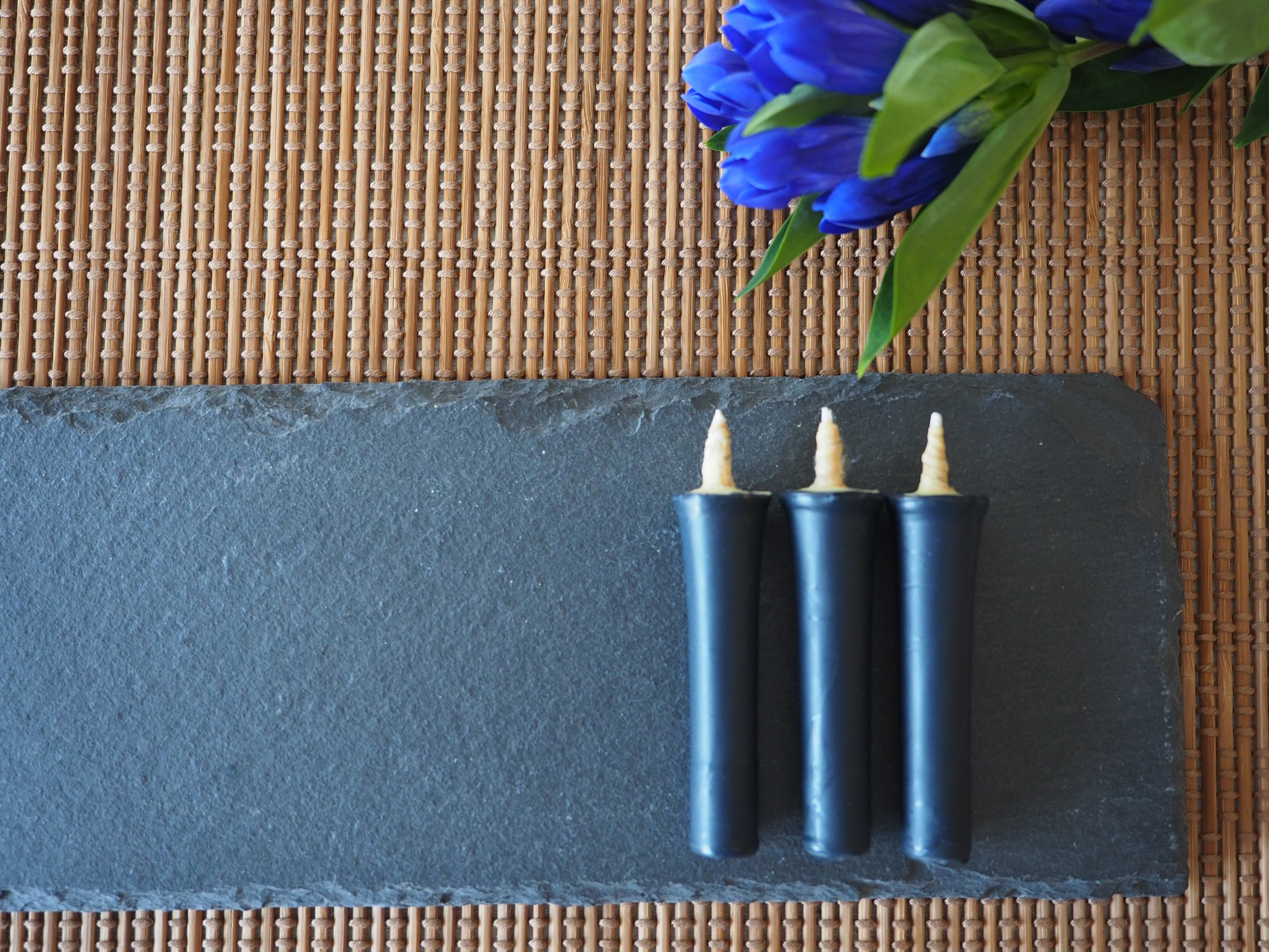 9月の香りろうそく 3本セット 月夜の色彩とブラックカラントの香りを(別送品)(完全受注生産品)