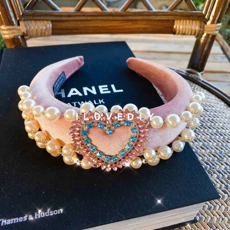 CHANEL ヴィンテージ カチューシャ キラキラ ビジュー ヘア 