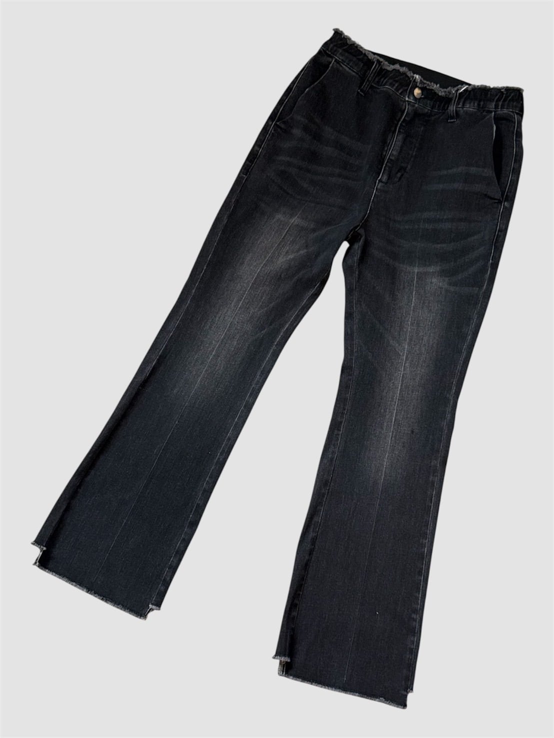 Waxed FLARE DENIM PANTS | PAY ID