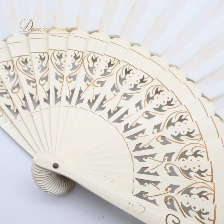 フラメンコ アバニコ 扇子 小物 小道具 2点 セット 32cm 23cm ホワイト