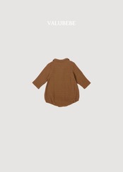 韓国子供服 / 26Autumn / 〖取寄〗valubebe / ミニ シャツ ロンパース / ベビー服  *6M~18M*