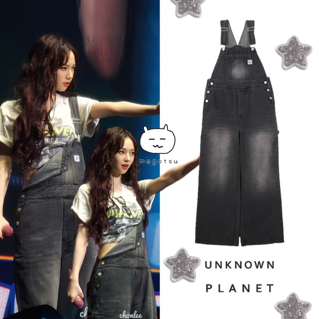★aespa カリナ 着用！！【UNKNOWN PLANET】Overall Sand Black