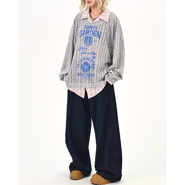 mesh layered style shirt　メッシュレイヤード風シャツ　J1233