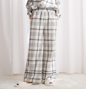 Cotton Flannel Check Pants