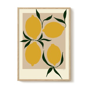 【アートポスター】Lemon Sand｜レモンの彩りを楽しむポスター