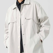 ロング丈 フロントボタン オーバーコート af0130