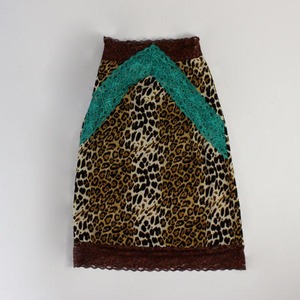 retro leopard lace skirt
