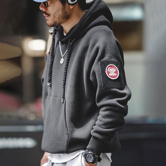 Braided lace heavyweight hoodie 00103