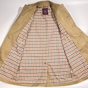 80s J.PRESS ジェイプレス 裏地チェック ステンカラーコート 170-93-77 /ベージュ系 メンズ ビンテージ