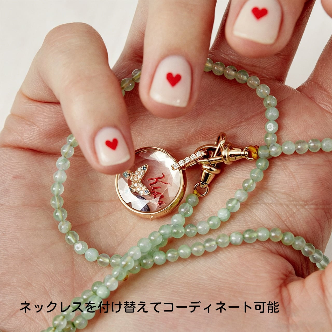 Z24 . 「透明ペンダントボックス」カスタマイズアクセサリー ハート