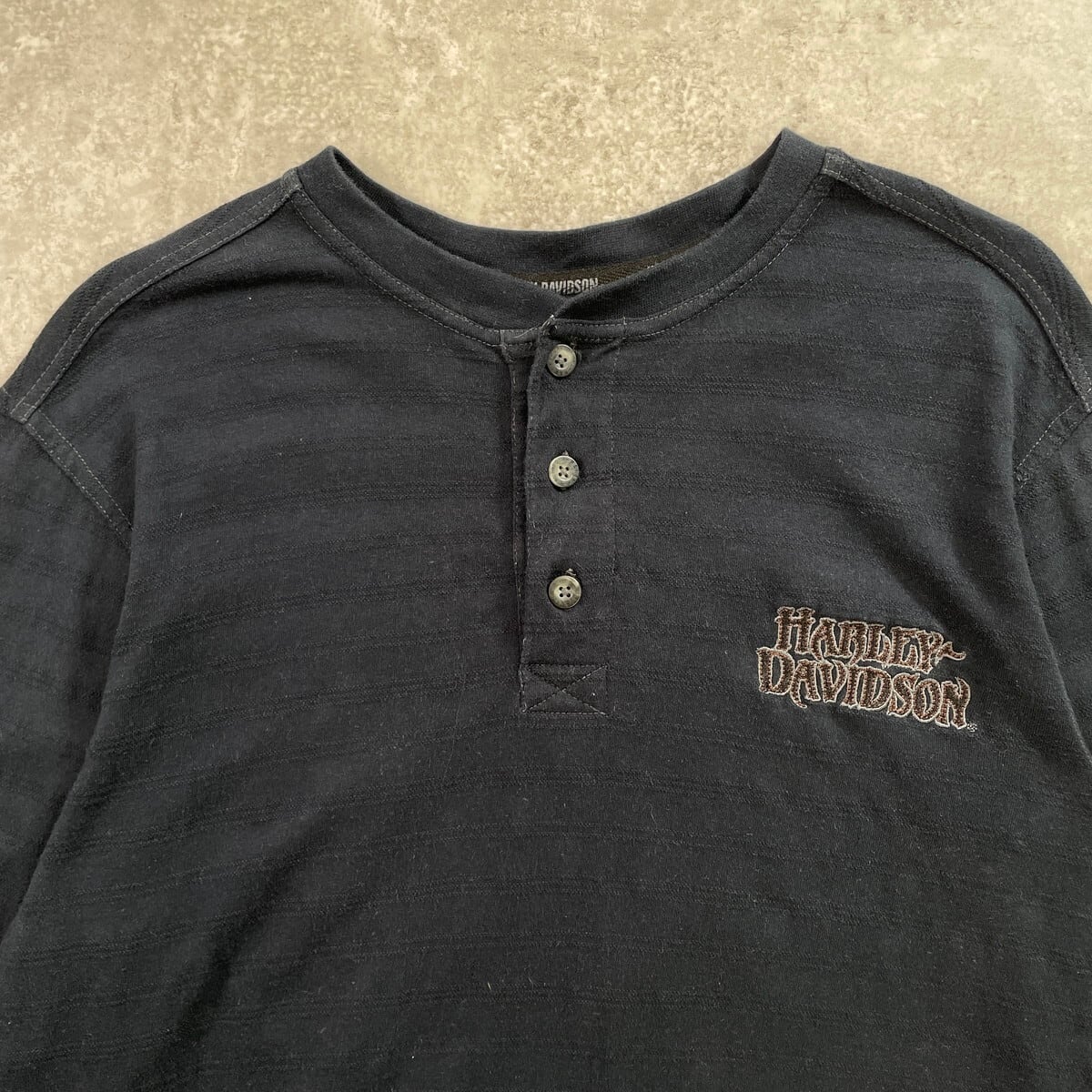 Harley-Davidson ハーレーダビッドソン ロングTシャツ ロゴ刺繍