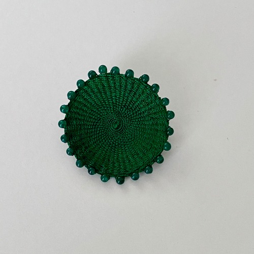 round brooch  green