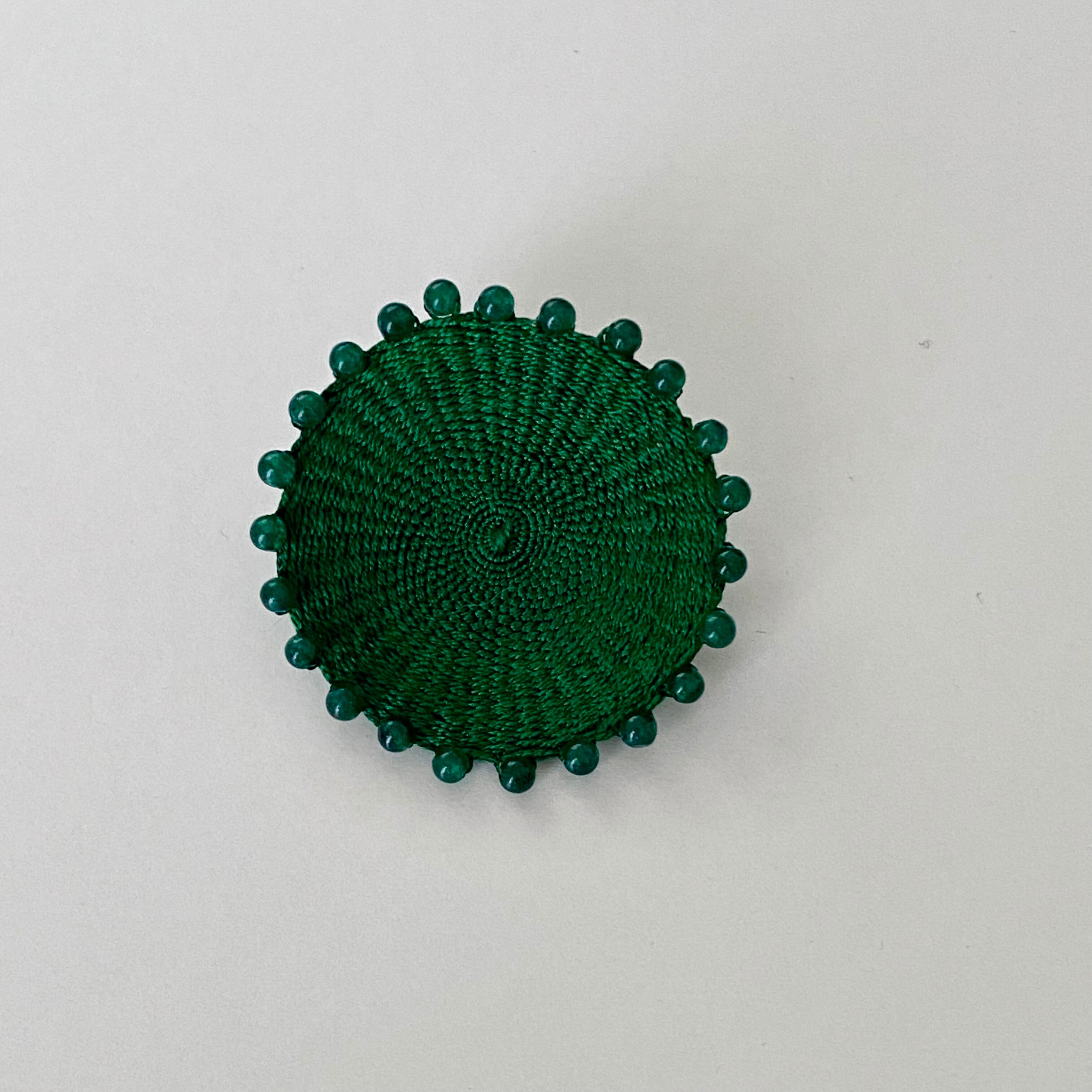 round brooch green