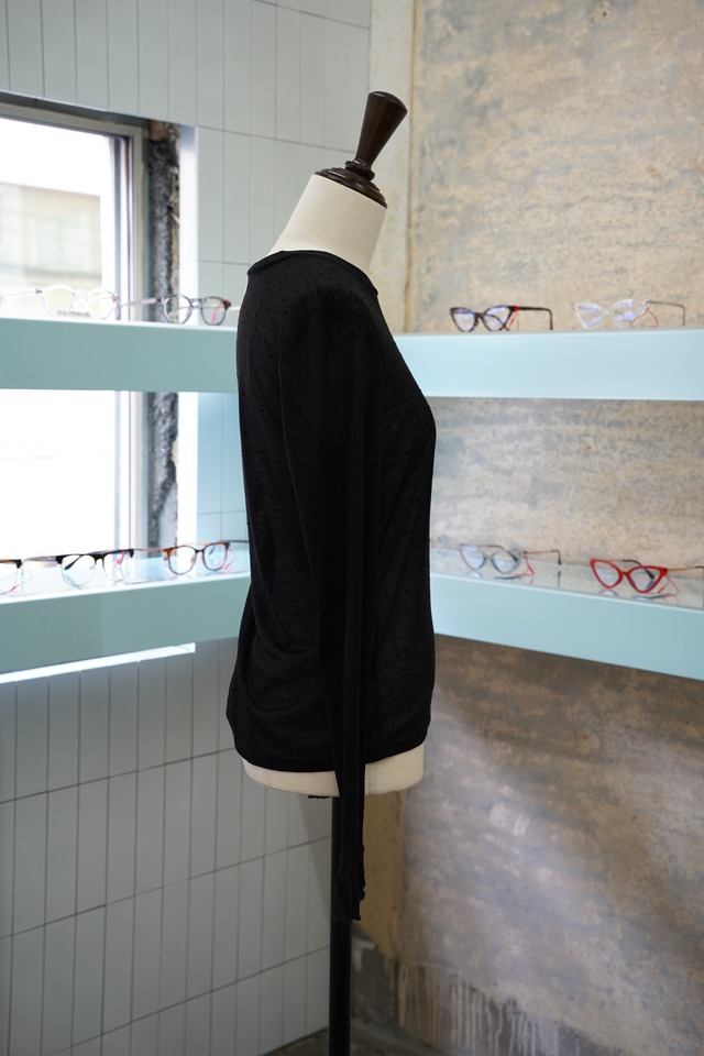 SUKE DOT LONG SLEEVE CUT SEW