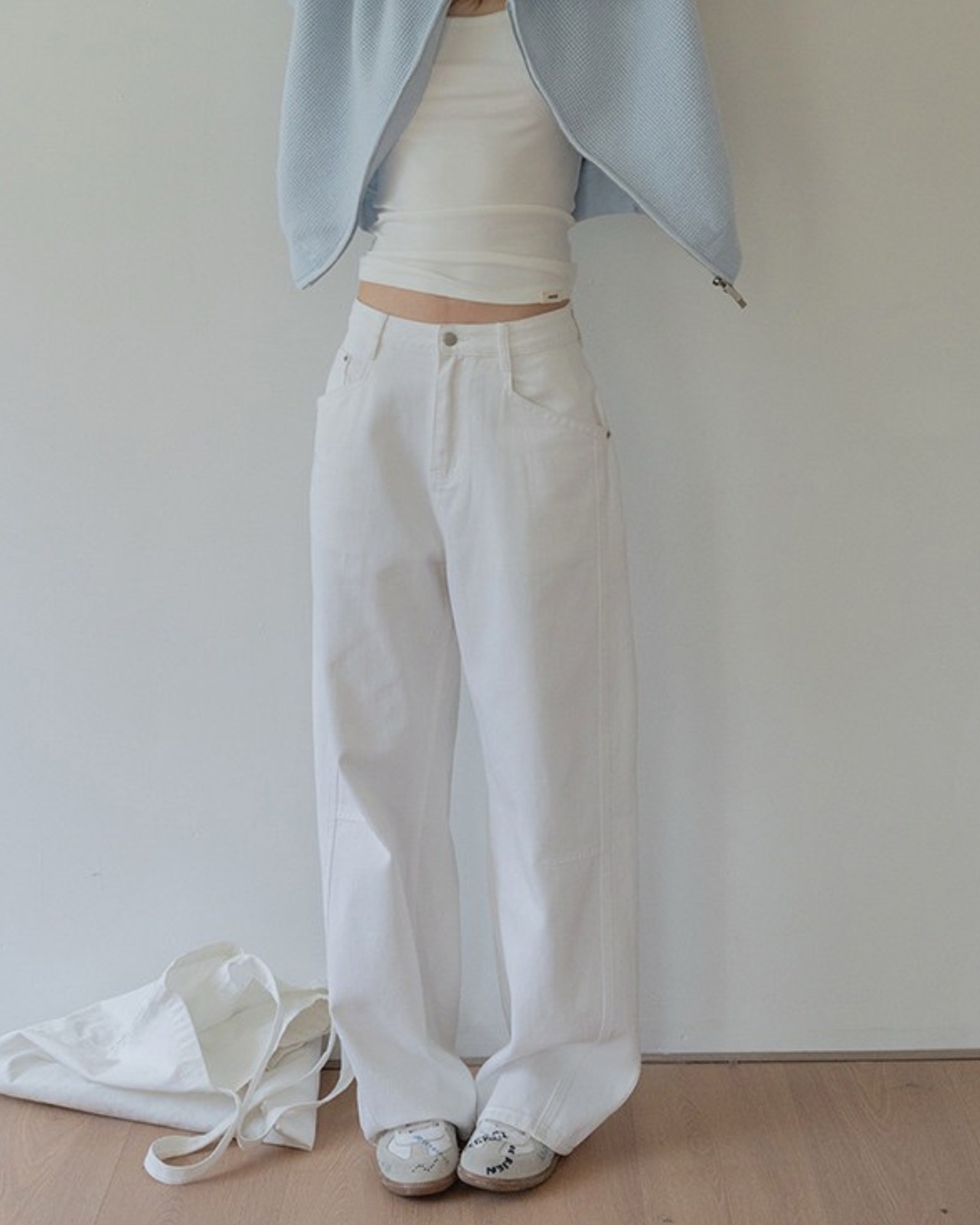 Straight wide jeans　L0025