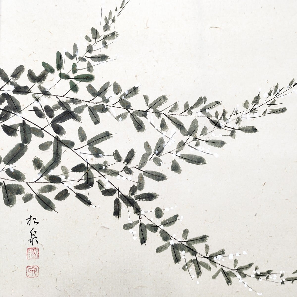 茶掛軸 前大徳泰道【臨済宗大徳寺派 瑞龍山雲澤禅寺】 満萬野（柿）共