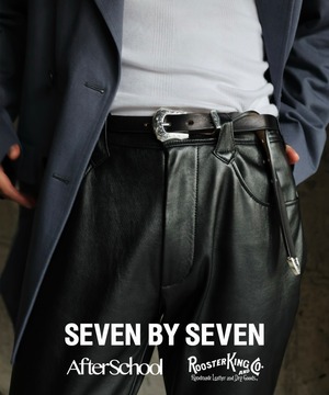 【SEVEN BY SEVEN x Rooster King＆Co. x After School】 / 800-6177208 EXCLUSIVE WESTERN BELT (BLACK)
