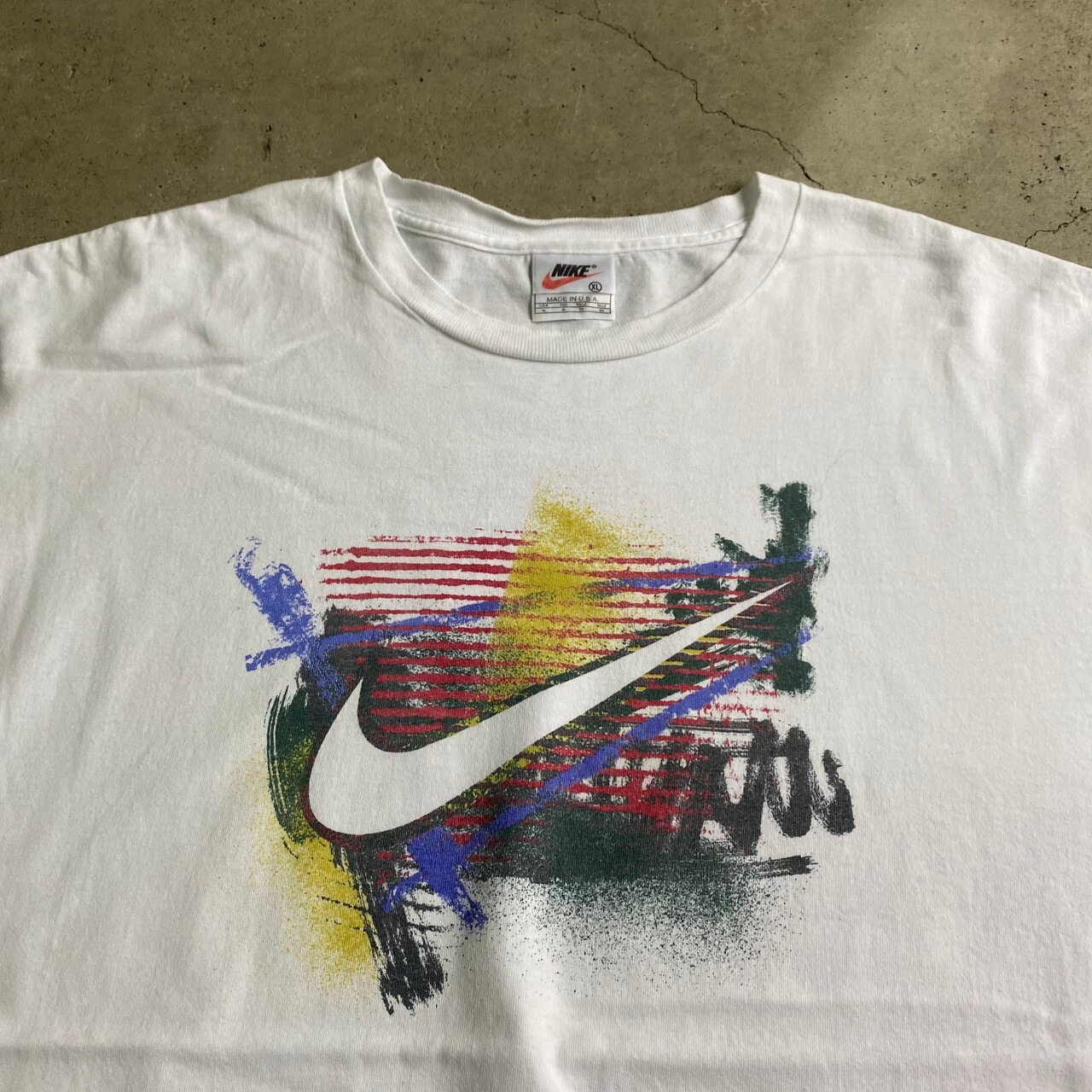 ビッグサイズ 90年代 USA製 NIKE ナイキ スウォッシュロゴ プリントT 